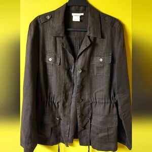Pre-owned Hot Cotton women's twill utility jacket, sz M